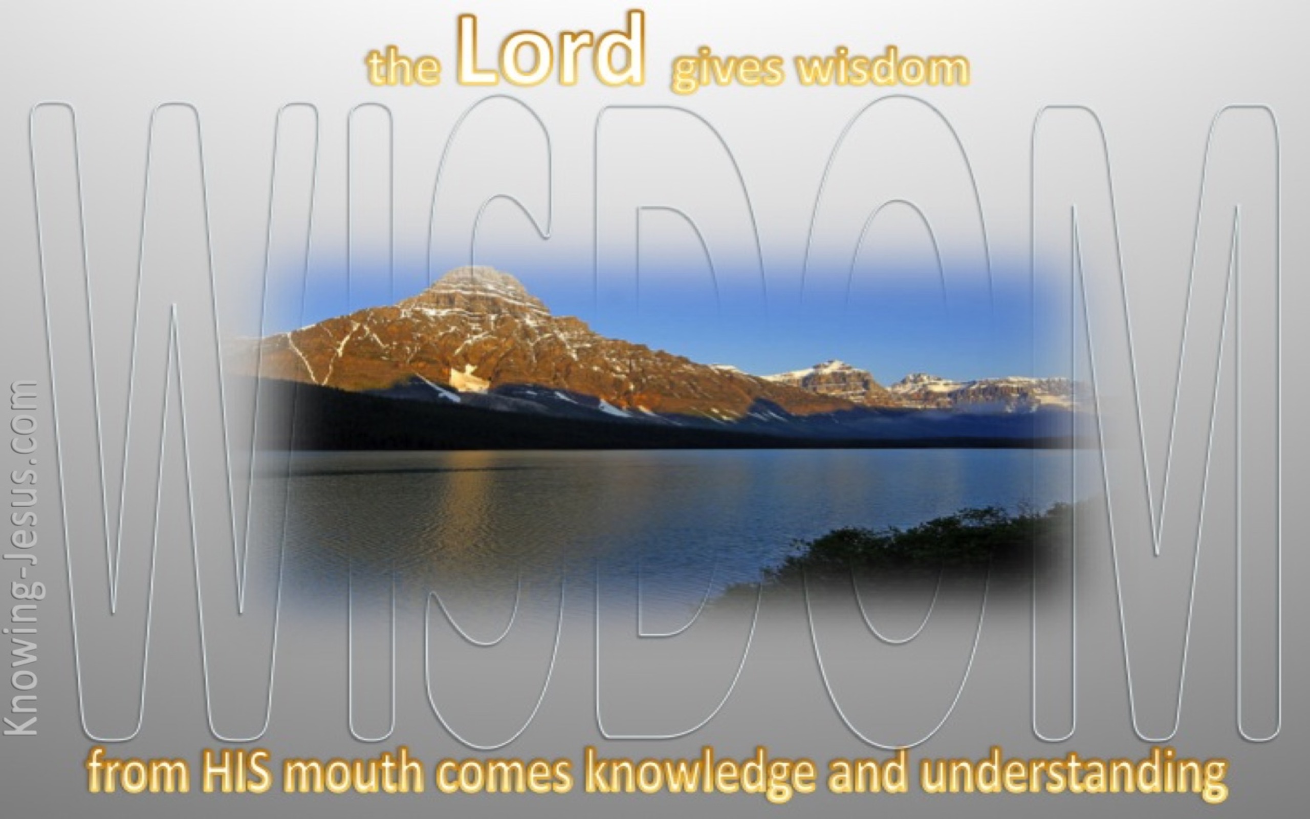 Proverbs 2:6 The Lord Gives Wisdom (gray)